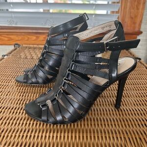 Guess Black Strappy Heels